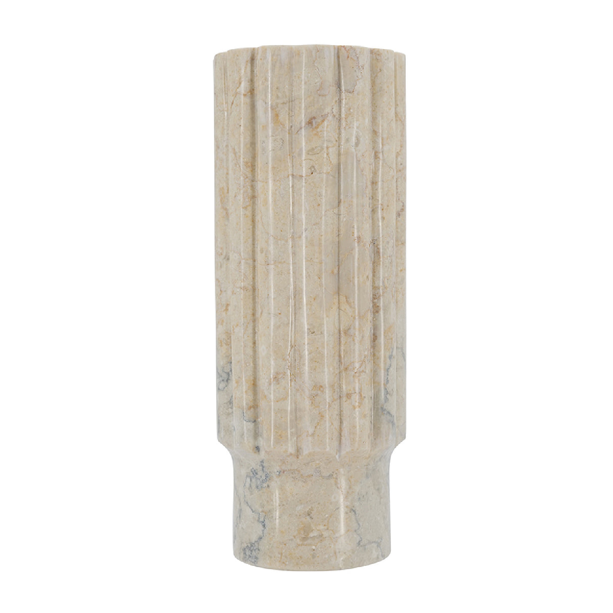 Fluted Marble Decorative Vase L | OROA