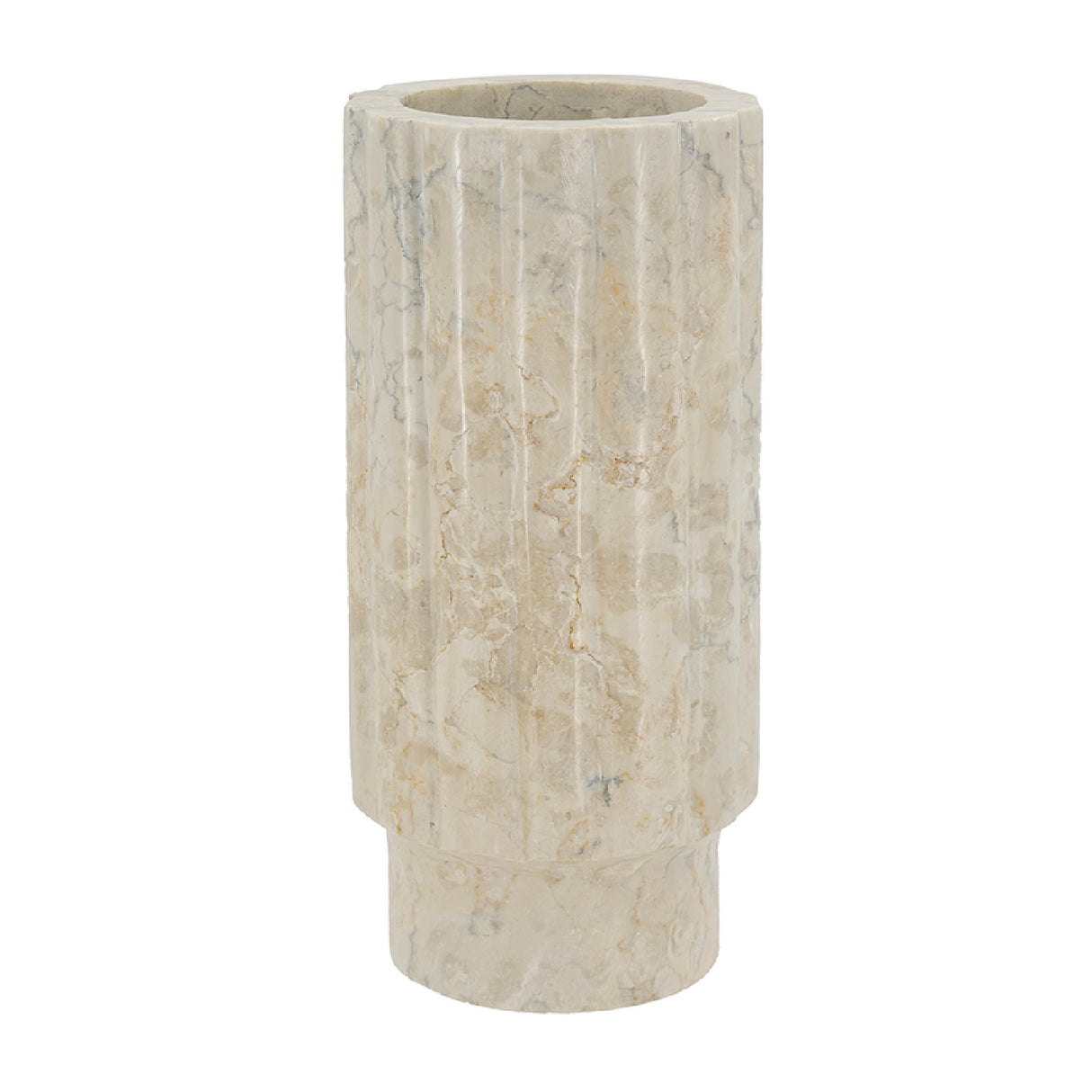 Fluted Marble Decorative Vase S | OROA