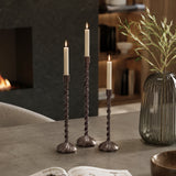 Handcrafted Aluminum Taper Candle Holders (3) | OROA