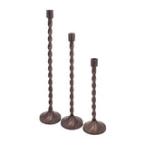 Handcrafted Aluminum Taper Candle Holders (3) | OROA