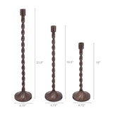 Handcrafted Aluminum Taper Candle Holders (3) | OROA