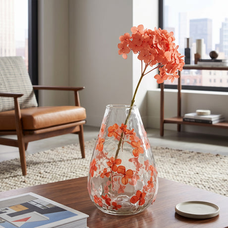 Modern European furniture - Red Botanical Glass Vase - www.oroa.com