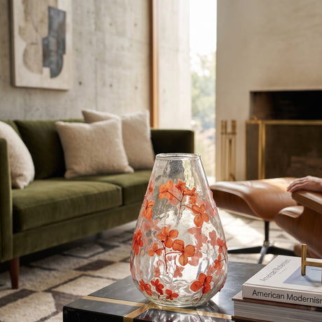 Modern European furniture - Red Botanical Glass Vase - www.oroa.com