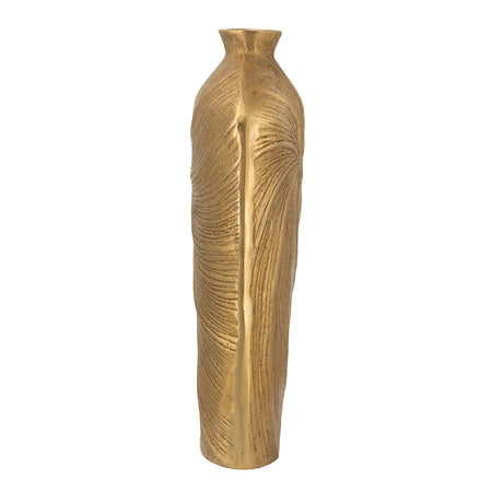 Tapered Aluminum Vase with Gold Swirling Design | OROA