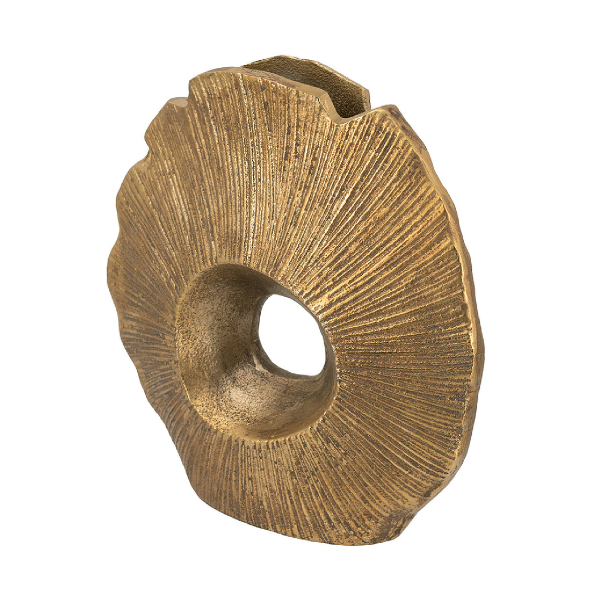 Gold Leaf-Inspired Aluminum Vase | OROA