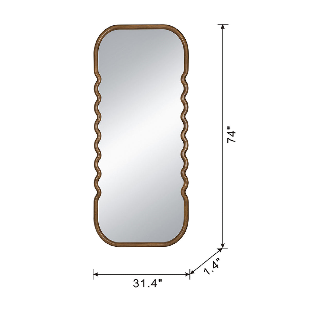 Modern European furniture - Wooden Floor Mirror - www.oroa.com