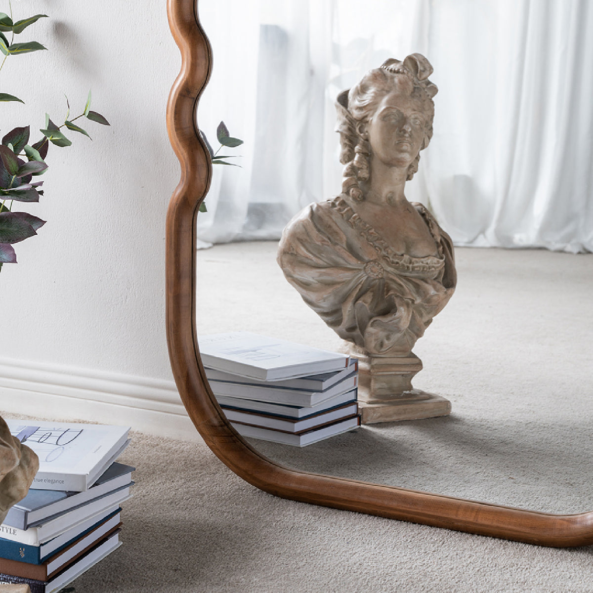 Modern European furniture - Wooden Floor Mirror - www.oroa.com