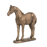 Antique Gold Standing Horse Sculpture | OROA