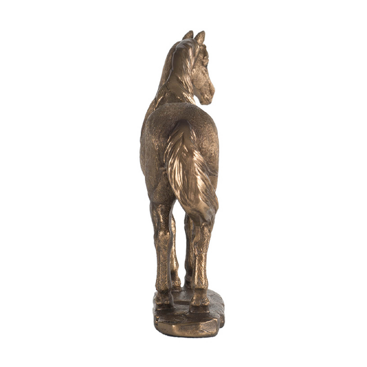 Antique Gold Standing Horse Sculpture | OROA