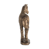 Antique Gold Standing Horse Sculpture | OROA