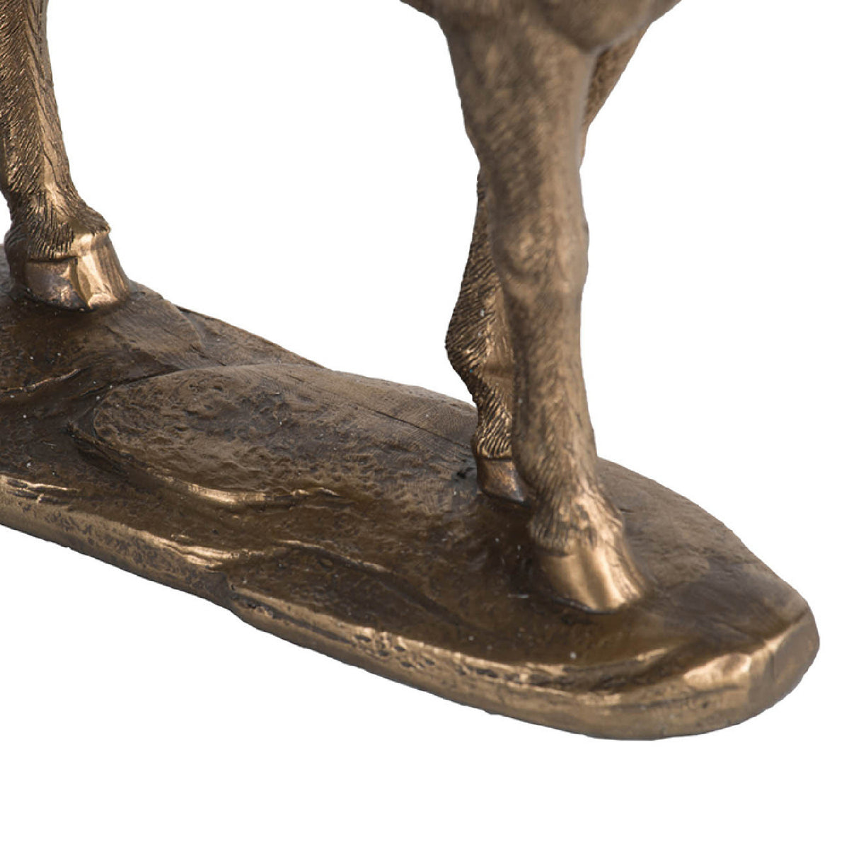 Antique Gold Standing Horse Sculpture | OROA