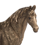 Antique Gold Standing Horse Sculpture | OROA