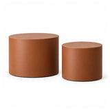 Modern Saddle Leather Coffee Tables (2) | OROA