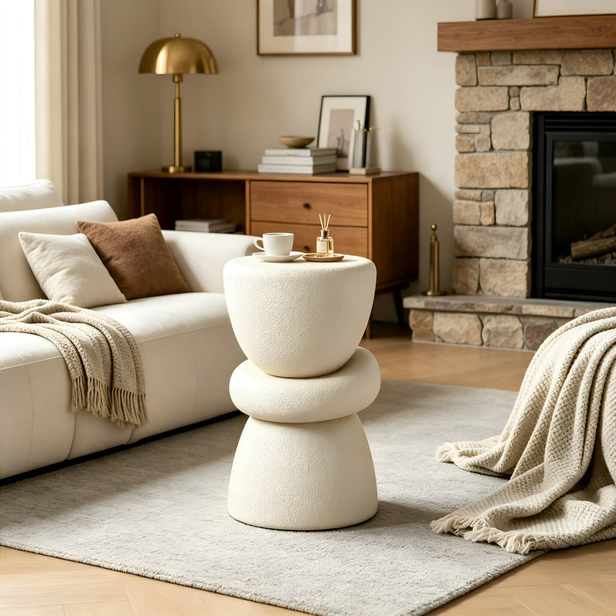 Fiberglass Sculptural Side Table | OROA