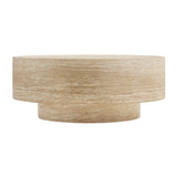 Rectangular Natural Travertine Outdoor Coffee Table Lily - OROA Modern Furniture