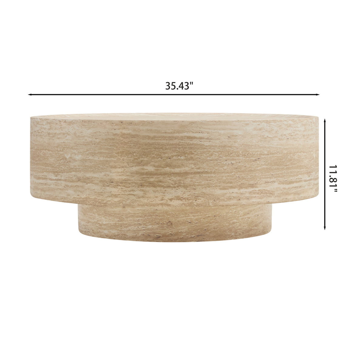 Rectangular Natural Travertine Outdoor Coffee Table Lily - OROA Modern Furniture
