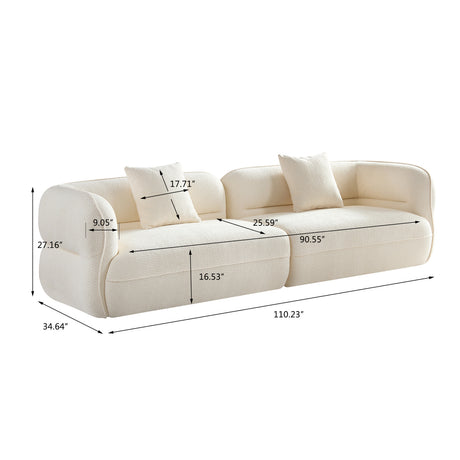 2-Part Upholstered Modular Sofa | OROA