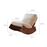 Upholstered Glider Rocking Chair | OROA
