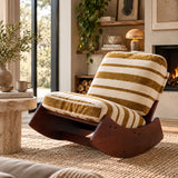 Comfortable Upholstered Glider Rocking Chair | OROA