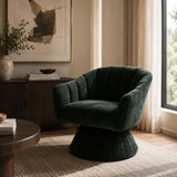 Modern Channel Tufted Barrel Chair | OROA