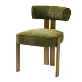 Modern Upholstered Curved Back Dining Chair | OROA