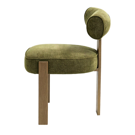 Modern Upholstered Curved Back Dining Chair | OROA