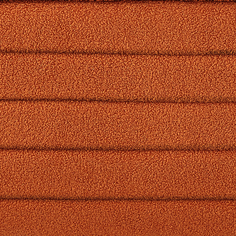 Orange Boucle Upholstered Storage Ottoman Bench | OROA