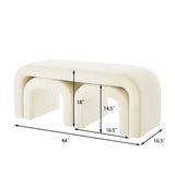 Modern European furniture - U-Shaped Modern Ottoman Bench Set of 3 - www.oroa.com
