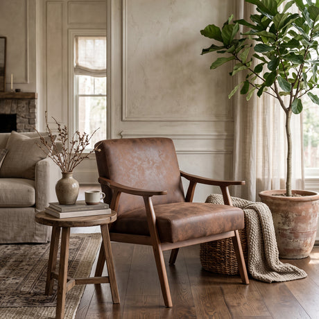 Modern European furniture - Wingback Solid Wood Frame Armchair - www.oroa.com