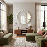 Wavy Wood Frame Wall Mirror | OROA