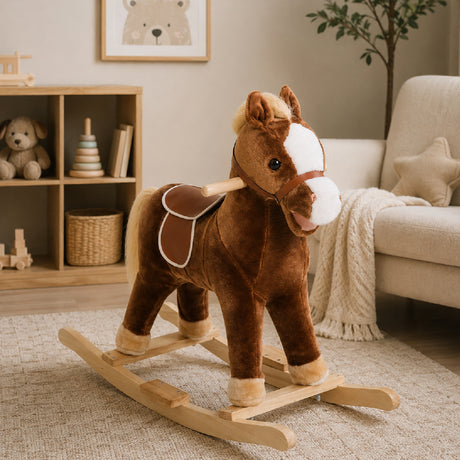 Qaba Plush Rocking Horse | OROA Kids
