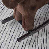Brown Plush Ride-On Rocking Horse with Bear Toy | OROA Kids