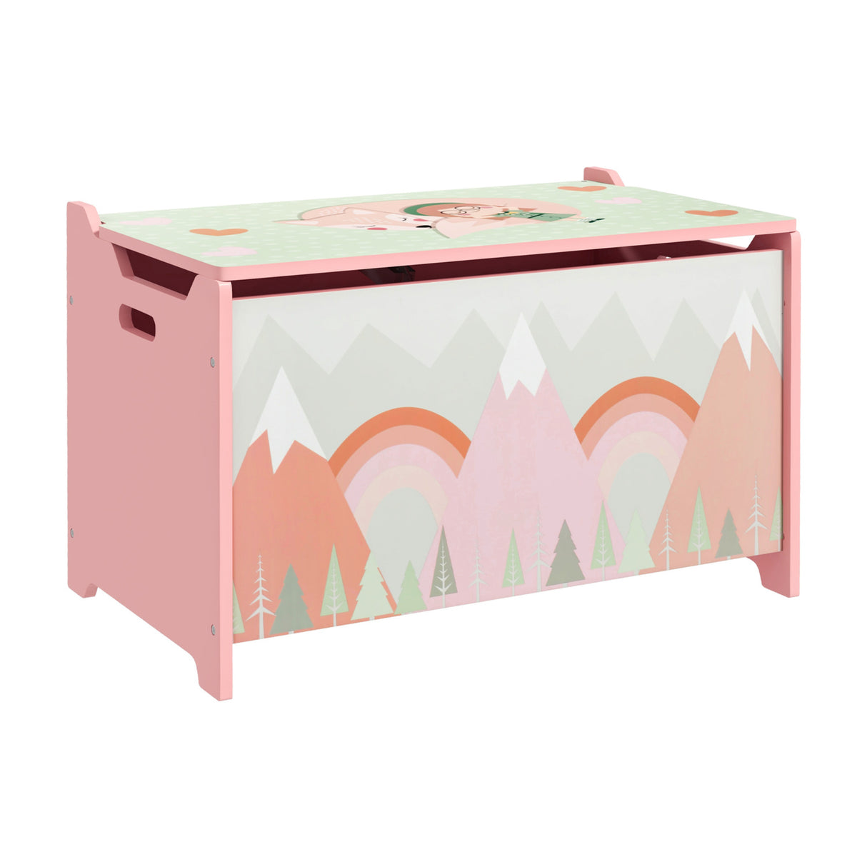 Pink Kids Toy Box with Lid | OROA Kids
