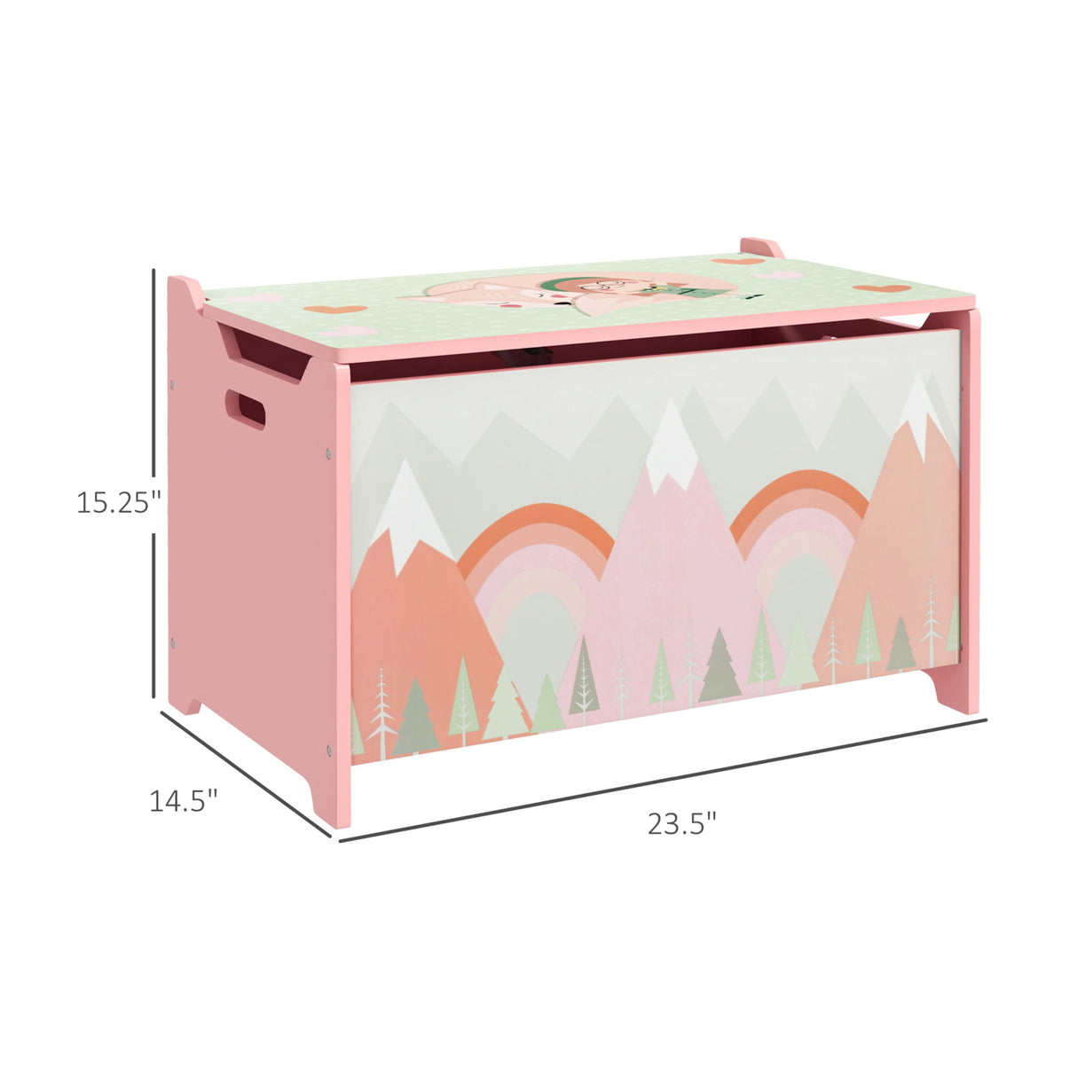 Pink Kids Toy Box with Lid | OROA Kids