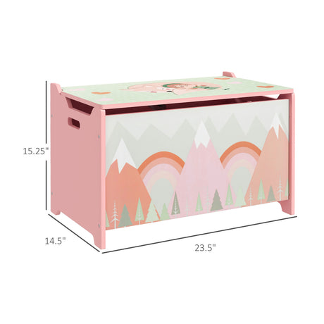Pink Kids Toy Box with Lid | OROA Kids