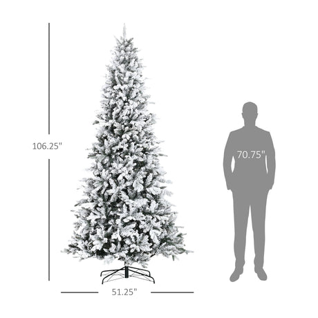 108' Pine Snow Flocked Artificial Christmas Tree - OROA - view 5