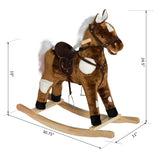 Kids Plush Metal Ride-On Rocking Horse Toy | OROA Kids