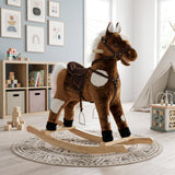 Kids Plush Metal Ride-On Rocking Horse Toy | OROA Kids