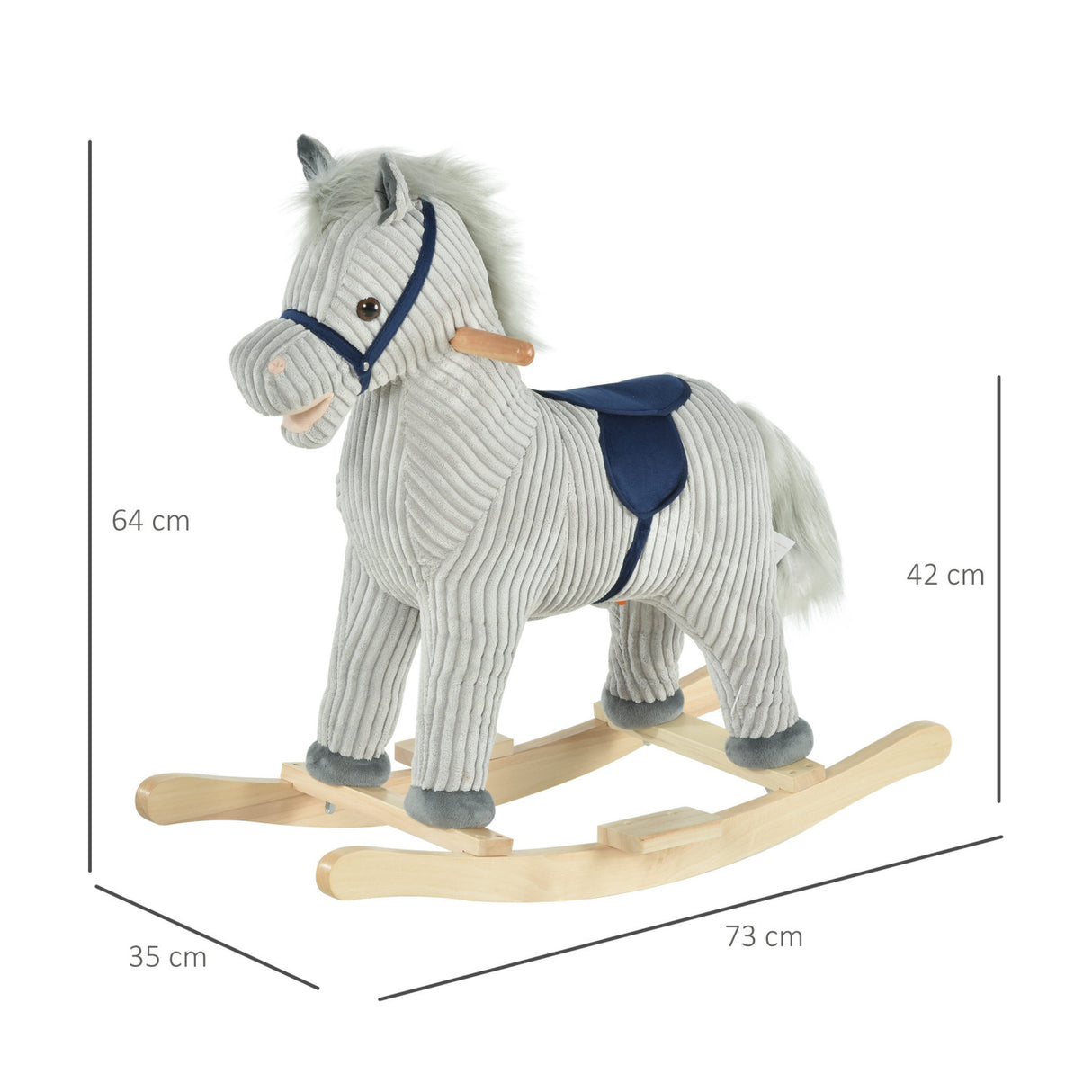 Plush Wooden Rocking Horse | OROA Kids