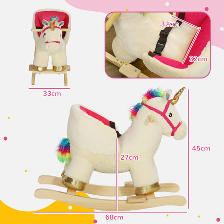 White Cream Rocking Horse Toy | OROA Kids
