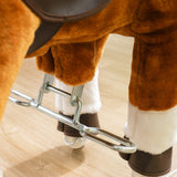 Brown Plush Ride-On Walking Horse Toy for Kids | OROA Kids