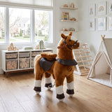 Brown Plush Ride-On Walking Horse Toy for Kids | OROA Kids