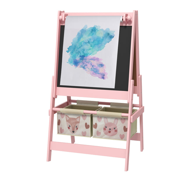 Modern European furniture - 3-in-1 Pink Kids Art Easel with Storage - www.oroa.com