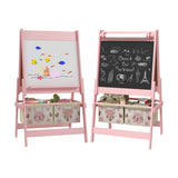 3-in-1 Pink Kids Art Easel with Storage | OROA Kids