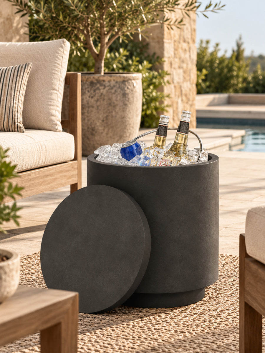 Modern European furniture - 3-In-1 Outdoor Cooler Storage Side Table - www.oroa.com