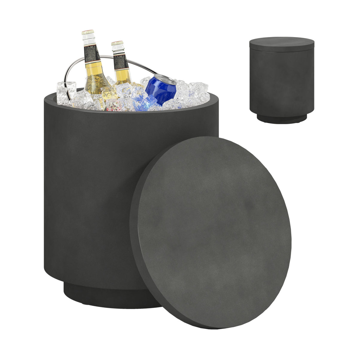 Modern European furniture - 3-In-1 Outdoor Cooler Storage Side Table - www.oroa.com