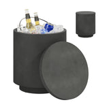 Modern European furniture - 3-In-1 Outdoor Cooler Storage Side Table - www.oroa.com