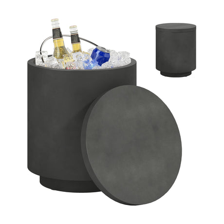 Modern European furniture - 3-In-1 Outdoor Cooler Storage Side Table - www.oroa.com