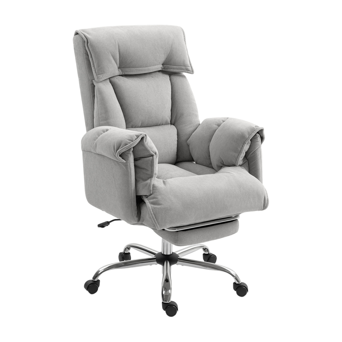 Light Taupe Gray Executive Office Chair with Footrest by OROA