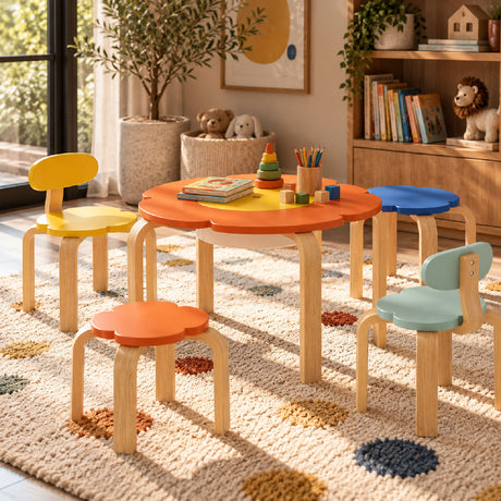 Multicolor Kids Table and Chairs Set | OROA Kids